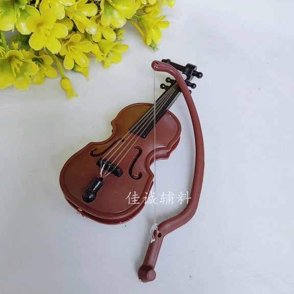 WHAMVOX 6Pcs Mini Violin Model For Diy Home Decoration Holiday Tree Ornaments Plastic Musical Instrument Decorative Ornament Christmas Tree Hanging Decor