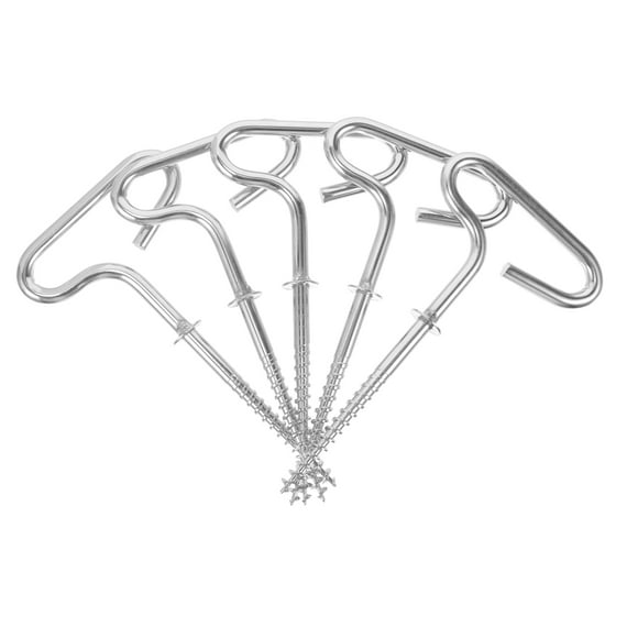 WHAMVOX 6Pcs Nails Tent Bracket Holder Spiral Drill Stakes Winter Fishing Supplies