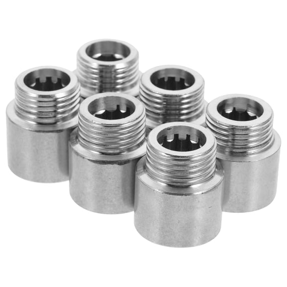 WHAMVOX 6Pcs Reducer Coupling Extension Pipe Fitting Adapter Straight Pipe Fitting Silver 1 2 Thread