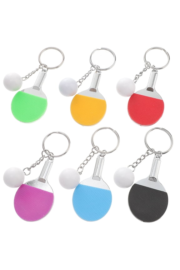 6Pcs Table Tennis Keychain with Delicate Design for Daily Use and present Giving