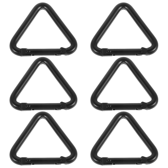 WHAMVOX 6Pcs Triangle Carabiner Clips Small Keychain for Kids and Adults Everyday Use 1.57X1.57X0.08in