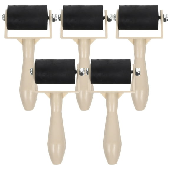 WHAMVOX 6pcs Children Printmaking Rollers Ink Painting Roller for Arts and Craft Printmaking Tool for Stamping Embossing and Block Printing