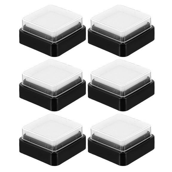 WHAMVOX 6pcs DIY Blank Ink Pad Washable and Reusable for Crafting and DIY Stamping Portable Empty Inkpad for Embossing and Stamping