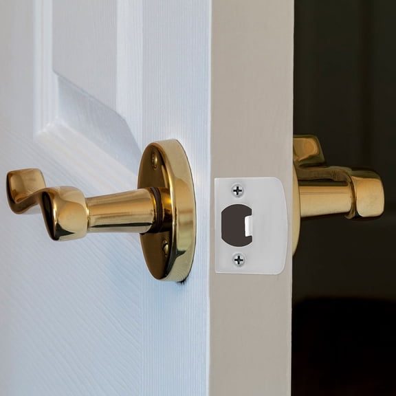 WHAMVOX 6pcs Deadbolt Strike Plate Door Strike Plate Door Reinforcement Plate Door Latch Strike Plate Extended Lip Strike Plate Security Door Knob