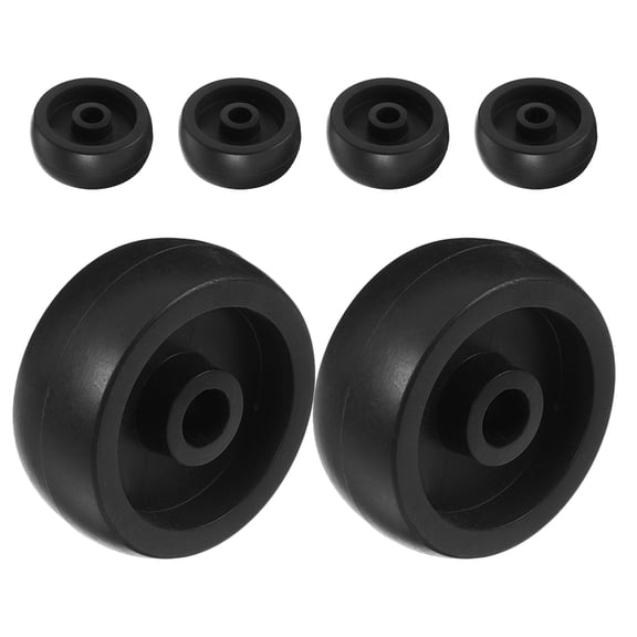 WHAMVOX 6pcs Fitness Replacement Roller Wheels Plastic Universal Caster Wheels For Gym Equipment Running Devices Exercise Bikes And Treadmills