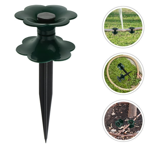 WHAMVOX 6pcs Gardening Hose Guide Spikes Outdoor Water Inserts Stakes Small Plastic Hose Support Stakes Gardening Supplies