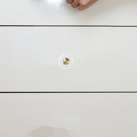 WHAMVOX 6pcs Glass Crystal Cabinet Handle Octagonal Shaped Drawer Knobs Closet Pull Furniture For Wardrobe Bedside Dresser