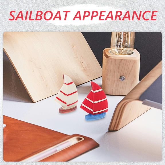 WHAMVOX 6pcs Miniature Nautical Boat Figurines Mini Sailing Boat Model Nautical Miniature Landscaping Garden Accessories for Garden Ornaments