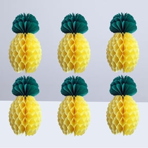DECORNIJIA Pineapple Decor Party Tropical Style 6Pcs 7.9In
