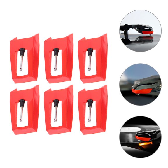 WHAMVOX 6pcs Record Player Pickup Universal Turntable Replacement Stylus Phonograph Attachment