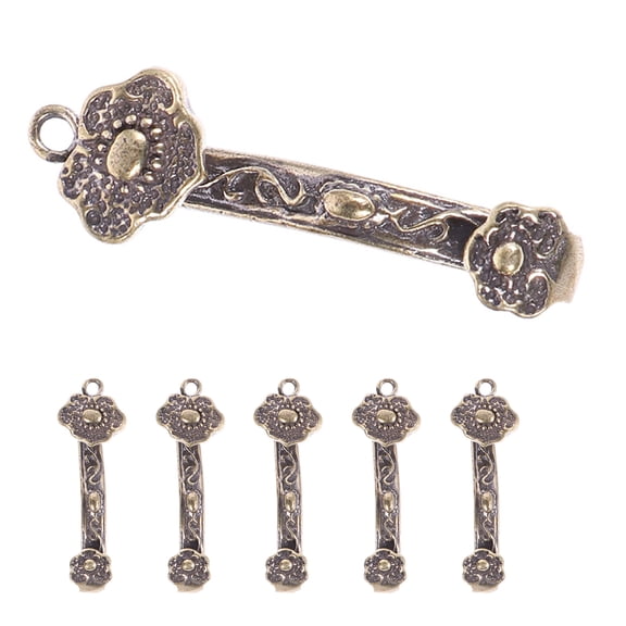 WHAMVOX 6pcs Retro Style Ruyi Keychain Chinese Good Luck Keychain Charms DIY Keyring Ruyi Charm Accessories for Keys Bags and Backpacks