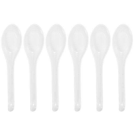 WHAMVOX 6pcs Soup Spoons Non-slip Spoons Japanese Ramen Spoons for Noodles Rice Oatmeal