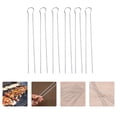 thumbnail image 1 of WHAMVOX 6pcs Stainless Steel BBQ Skewer Kebob Roasting Long Flat Metal Grill Skewers, 1 of 8