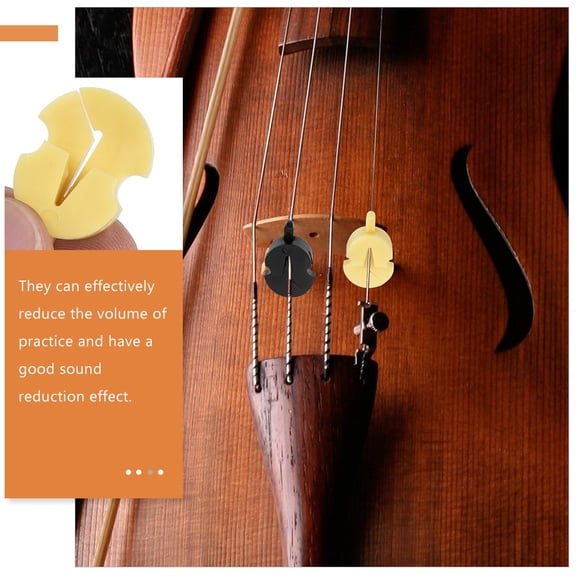 YSNOOWE Violin Practice Mute Multicolor Rubber Quiet for Night Practice