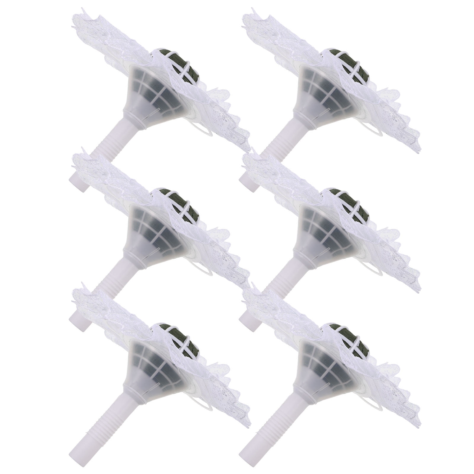 WHAMVOX 6pcs Wedding Bouquet Holder Bridal Bouquet Holders for Artificial Flowers Bouquet Holder Handle for Weddings Flower Arrangement Gardening Supplies