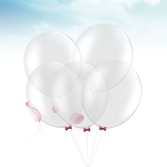 WHAMVOX 6pcs/pack 36-Inch Round Latex Balloons Large Decorative Balloons for Birthday Wedding Baby Shower Decoration(Clear)