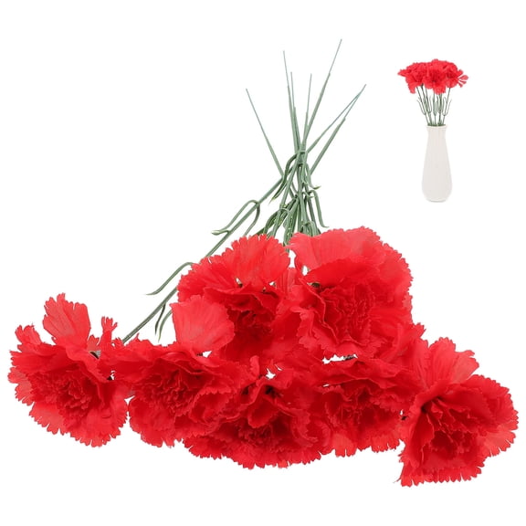WHAMVOX 7 Branches Red Carnations Single Simulation Small