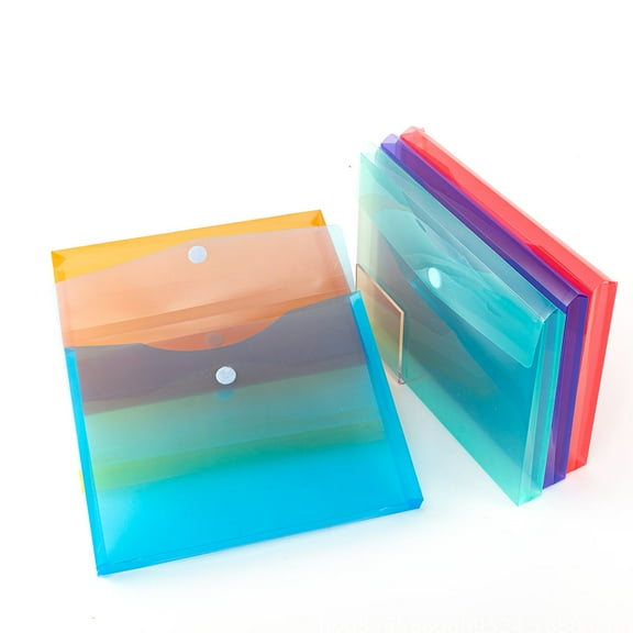 WHAMVOX  7 Pcs Folders with Pockets and Prongs Document Protective File Holder Office