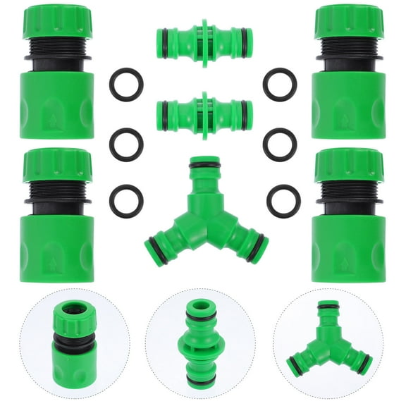 YSNOOWE Hose Pipe Fitting Garden Hose Connector 7Pcs 2.6X1.4in