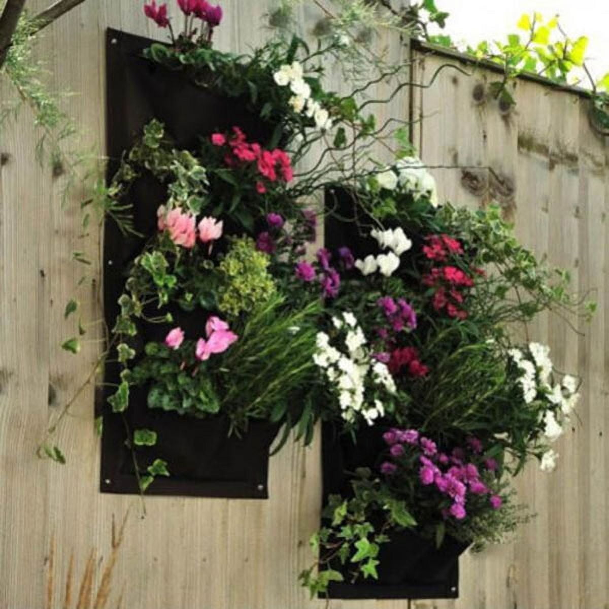 WHAMVOX 7-pocket Hanging Vertical Garden Planter for Walls Outdoor ...