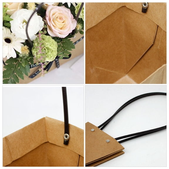 WHAMVOX 7Pcs Delicate Packaging Tote Creative Flower Arrangement Box Gift Holding Bag