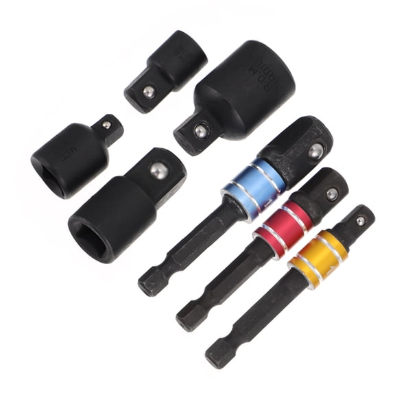 WHAMVOX 7pcs Cordless Screwdriver Socket Adapter Set Ratchet Wrenches Conversion Tool