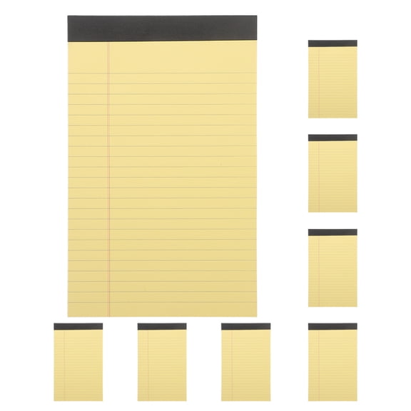 WHAMVOX  8 Books Lined Notepad Tear off Planner for Planning Student Yellow