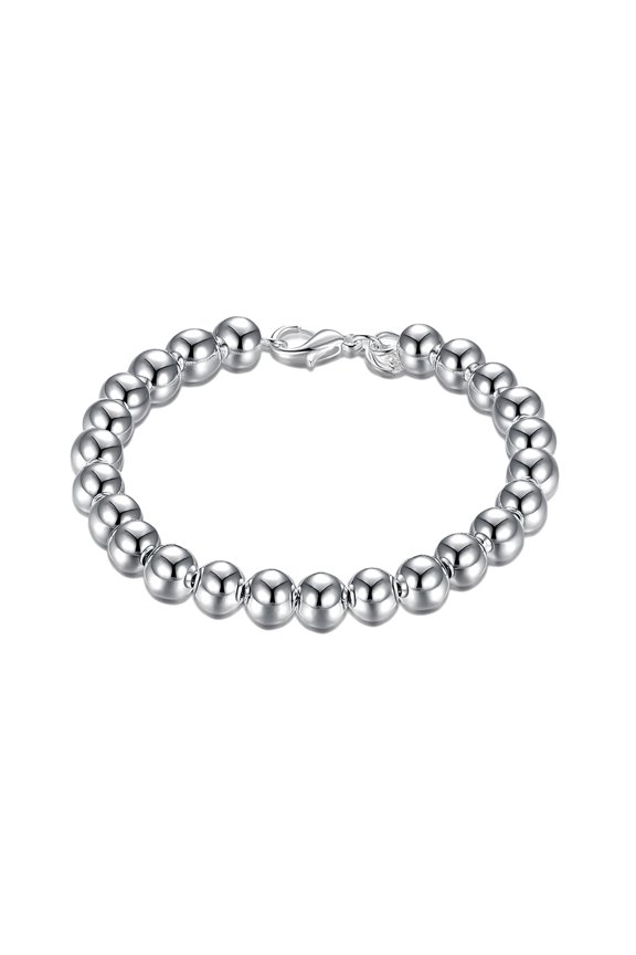 WHAMVOX  8 Mm Prayer Beads Bracelet Delicate Lobster Claw Clip Miss Bride