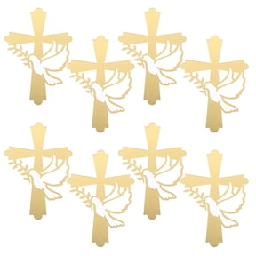 WHAMVOX 8 Pcs Cake Decorating Kits Cross Topper Party Communion Decorations