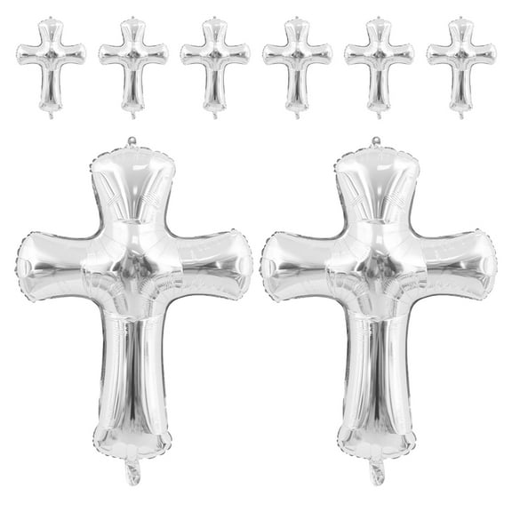 SEWCHICS link small balloon Aluminum Foil Decoration Baptism Decorations 8pcs