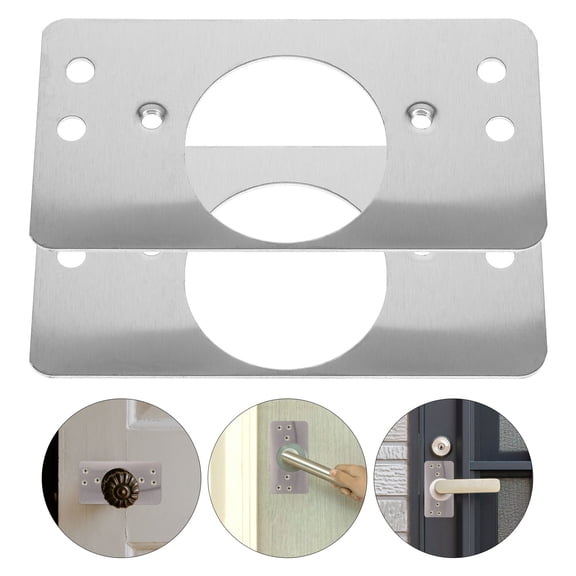 PENIKOKO 8-Piece Stainless Steel Door Plate Reinforcement Kit for Front Door Security and Enhanced