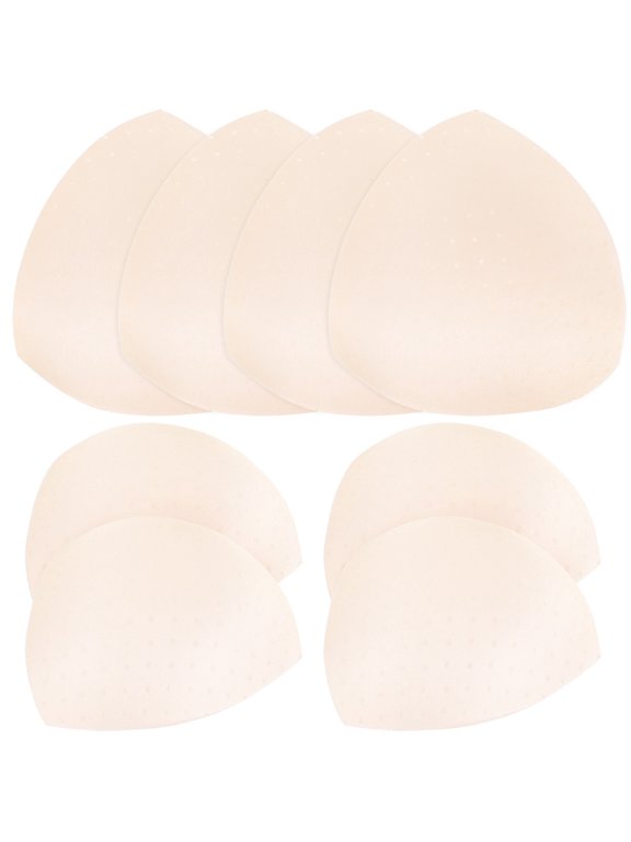 Removable Wear-Resistant Pads for Sports Bras and Swimsuits, Light Yellow, Size 5.14.91 Inches