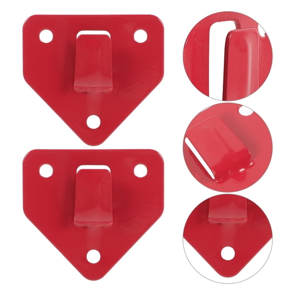 WHAMVOX  8 Pcs Fire Extinguisher Wall Holder Mounting Hook Heavy Red