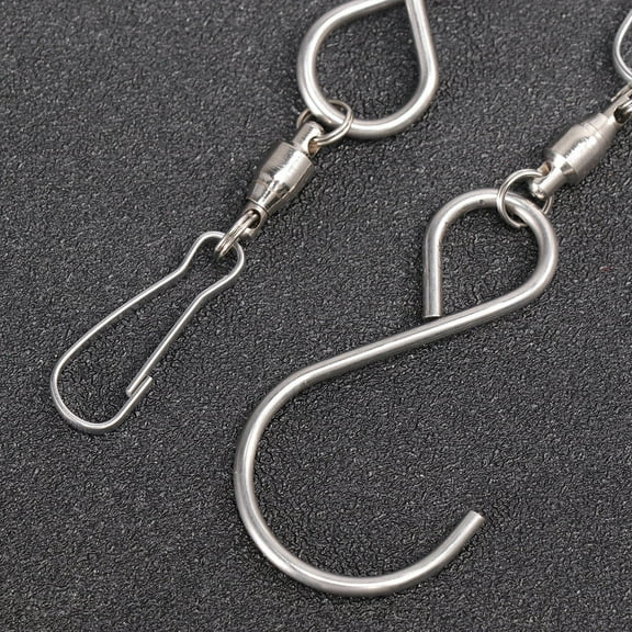 ROMANSENTIAL 8pcs Stainless Steel S Hook Swivel Hook for Heavy Duty Indoor Use Simple Design