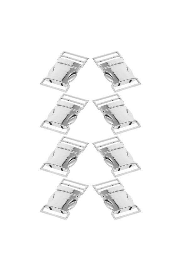 8 Pcs Replacement Backpack Buckles Professional Belt Silver