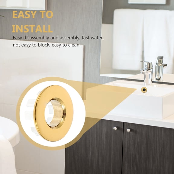ROMANSENTIAL Copper Sink Overflow Prevention Caps -Resistant Kitchen Drain 8 Pieces Easy to Install