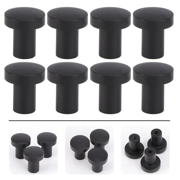WHAMVOX  8 Pcs Sturdy Cabinet Parts Furniture Handle Accessory Black