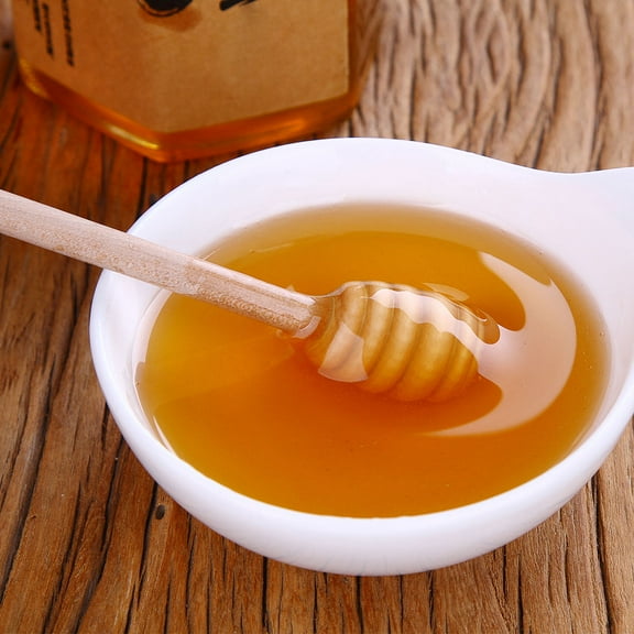 HEANUJJ 8Pcs Brown Wood Honey Spoon Rods for Stirring Coffee Tea and Viscous Liquids