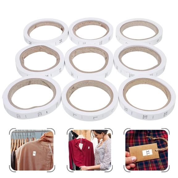 WHAMVOX  8 Rolls Clothes Labels for Clothing Size Sew on Safe to Use