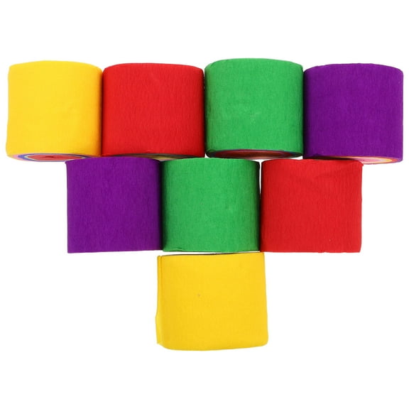 WHAMVOX 8 Rolls Colored Crepe Paper Rolls For Kids Craft Party Streamers Backdrop Birthday Baby Shower Wedding Decorations Diy Art Craft Supplies