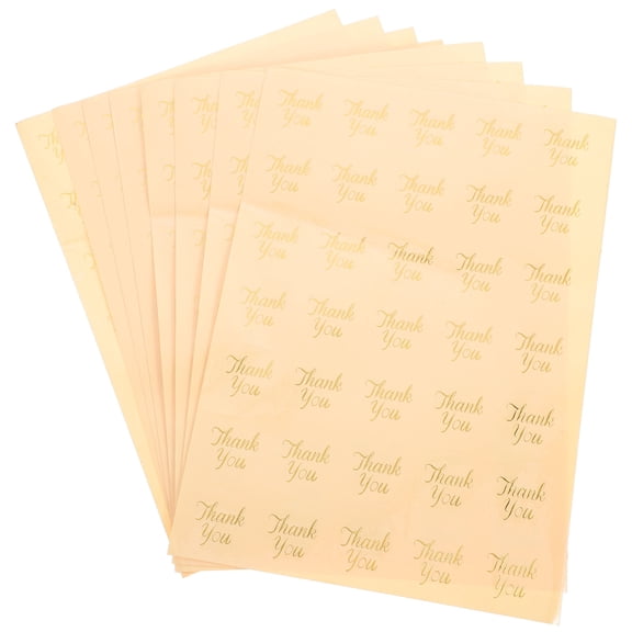 FESTFENDS Golden T You Stickers for Packaging, Fade-Resistant PVC Material, Perfect for Party Decorations and Wrapping