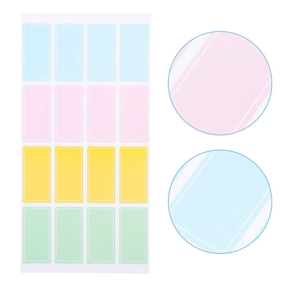 WHAMVOX 80 Pcs Name Tags for Storage Bins Colored Student