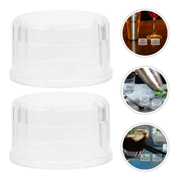 WHAMVOX Shaker Bottle Lids Set Spill-Proof Replacement Plastic Covers for Cocktail Shakers, Tea, Juice, Bubble Tea Cups