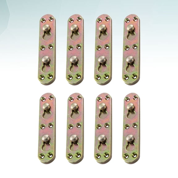 WHAMVOX 8Pcs Bed Hinge Iron Bed Hinge Hone Bed Bolt Furniture Invisible Bed Accessories