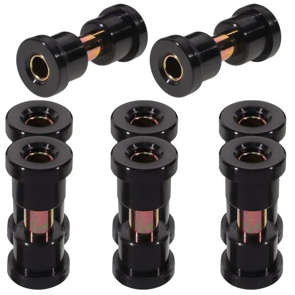 WHAMVOX 8Pcs Black Rubber Iron Golf Cart Leaf Spring Bushings for Suspension Support and Stable Ride 11.8X1.1X1.1in