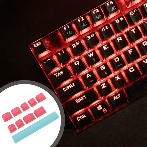 WHAMVOX 8Pcs Double Colors Pbt Keycaps for Pc Keyboard Mechanical Keyboard Accessories Customization