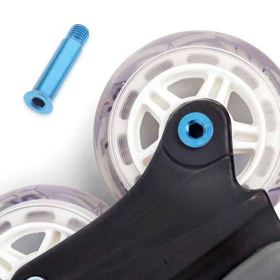 LITINKIMI 8Pcs Blue Alloy Skate Wheel Axle Screws Time Saving Skating Hardware Replacement