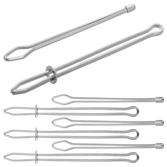 WHAMVOX 8Pcs Silver Drawstring Threader Tool for Garment Use and Crafting Tools with Round Head