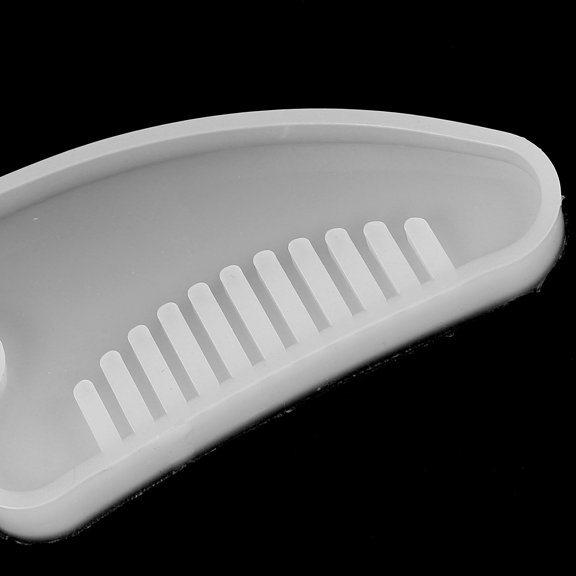 WHAMVOX 8Pcs White Flexible Silicone Comb Mold Set for DIY Epoxy Crafting Reusable Washable Molds