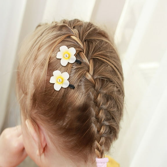 WHAMVOX 8pcs Hawaiian Plumeria Flower Hairpins Hair Clip Bridal Barrette Hairclip Hair Accessory for Tropical Beach Party Wedding Event Decoration